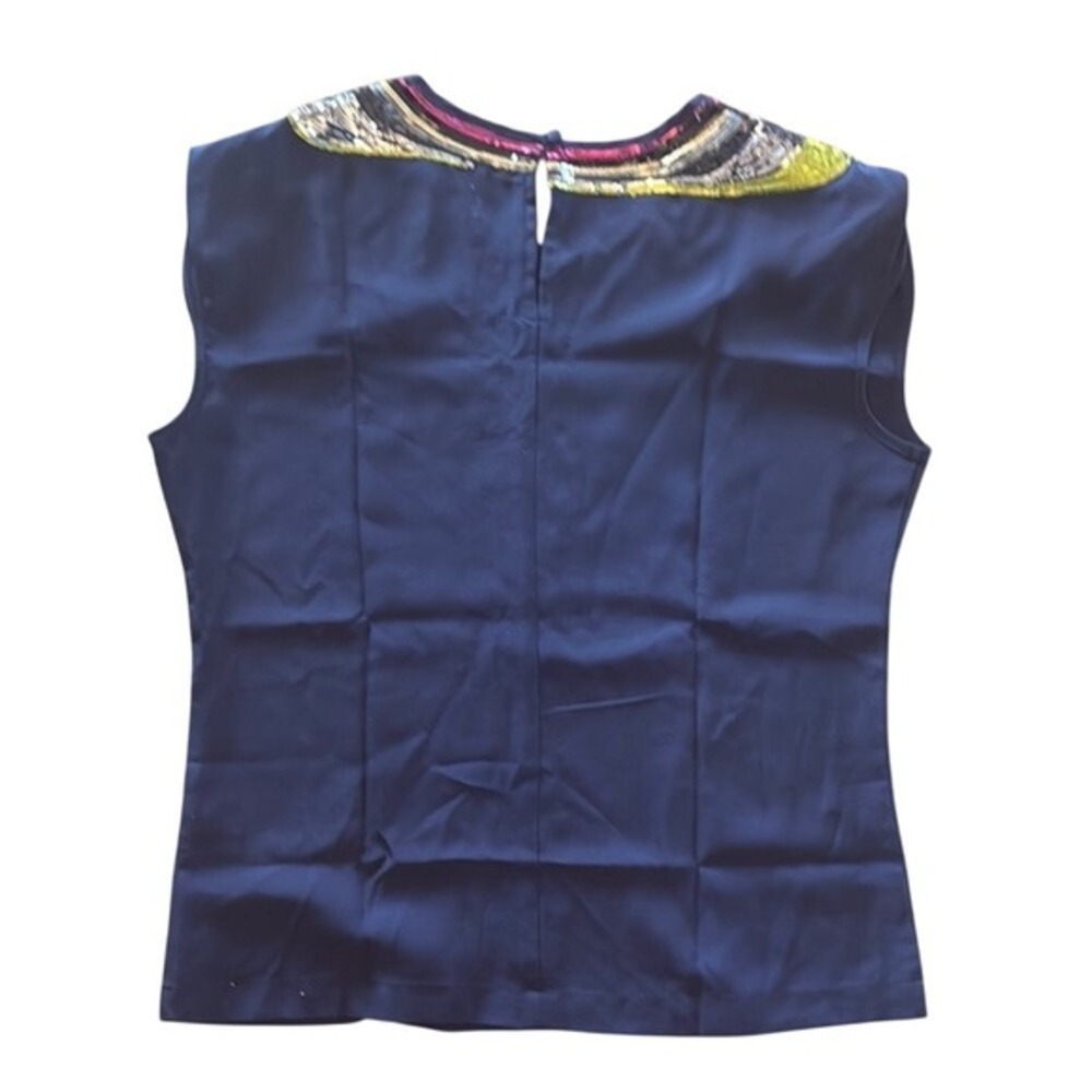 Sequin Embellished Navy Top - Picture 4 of 5